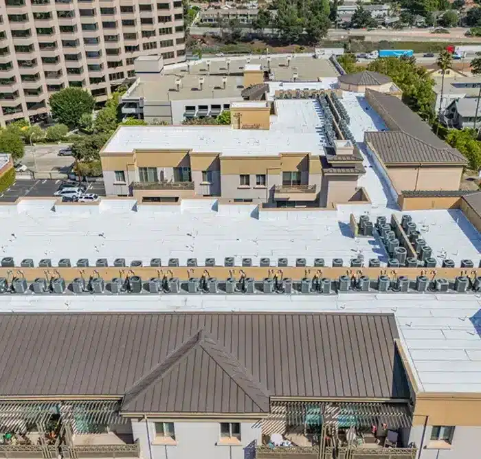 a commercial building cool green saving roof top